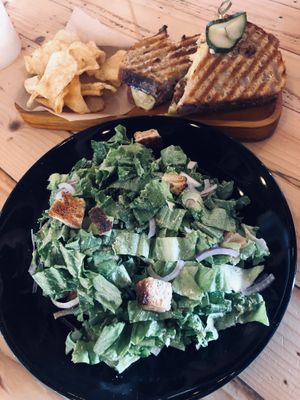 Cubano Panini and Cesar Salad  at Goji Berry in Phoenix