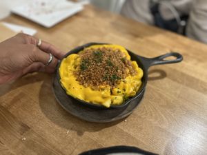 The Mac… was not wax. They supply fresh salt, pepper & hot sauce. You can make it happen!  at Goji Berry in Phoenix