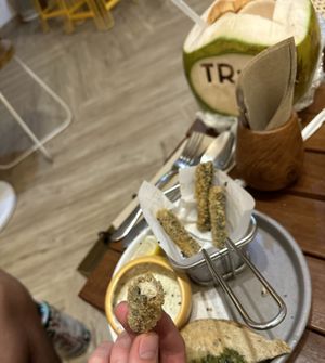 fish stikz he said was bomb! they also sell the tartar sauce & other yum sauces  at TRu in Kerobokan Kelod