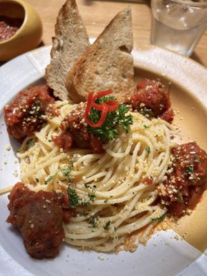 Wednesday special  50k Pasta Spaghetti Meatless Balls  at TRu in Kerobokan Kelod