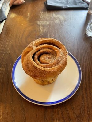 Cinnamon bun  at Hawkes House in Bristol