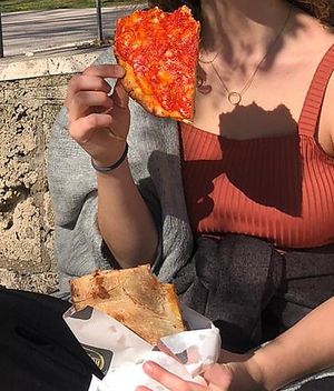 Couldn’t resist eating to take a picture of the food first  at Forno Roscioli Pietro - Esquilino in Rome