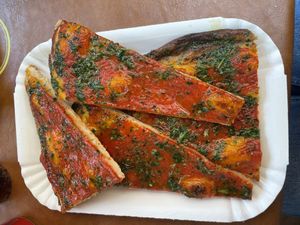 Garlic pizza   at Forno Roscioli Pietro - Esquilino in Rome