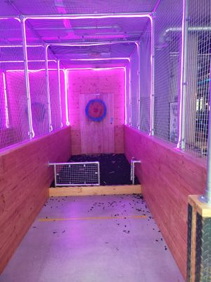 Axe throwing at Boom Battle Bar in West London