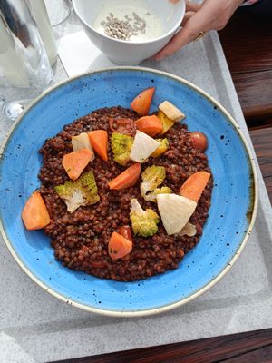 Lentil stew at Trübsee Self-Service in Engelberg