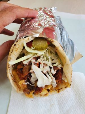 Vegan wrap at Vegan Dream in Timisoara