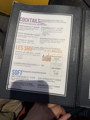 Menu  at Komesu in Angers