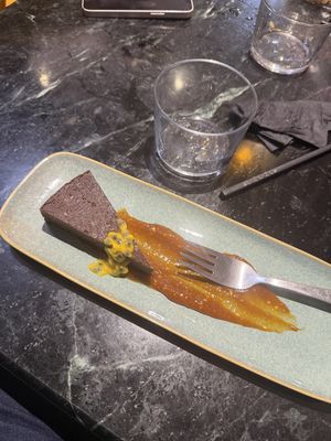 Chocoanko 6€ (look at the size of the fork to see the very small portion)  at Komesu in Angers