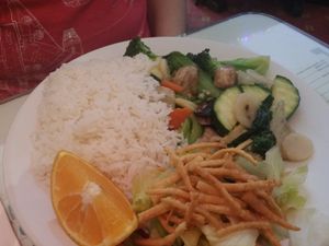 mixed vegetable lunch option  at Big Lantern in San Francisco