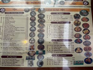 Menu with lots of vegan items listed at Big Lantern in San Francisco