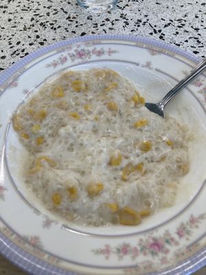 Dessert: Coconut milk, corn and tapioca pudding  at Ketiw in Montreal