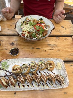 #64 (top), tempura roll, seitan roll  at Quan Xua in Leipzig