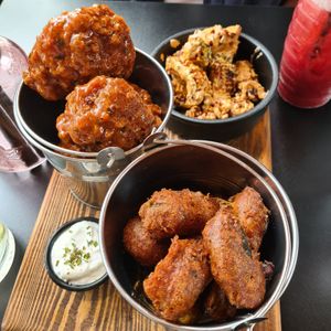 frickles, cauli wings and corn ribs at Jock's Grill House in Kirkcaldy