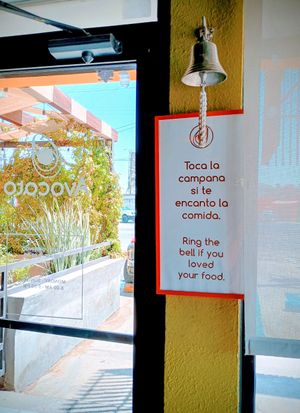 Ring that bell 🔔💚 at Avocato Cocina Creativa in Puerto Penasco