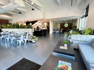 Very spacious seating inside at Pure Vegan Cafe in Durham