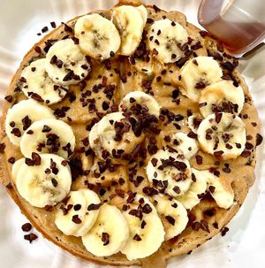 Peanut Butter Waffle (GF) at Pure Vegan Cafe in Durham