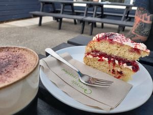 Yummy cake at BRAF in Caernarfon