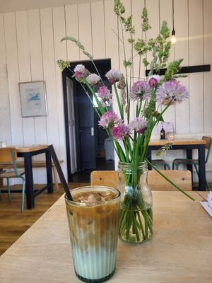 Iced Oat Latte at BRAF in Caernarfon