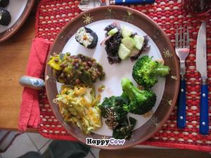 meal at the guesthouse at Andean Spirit Lodge in Cusco