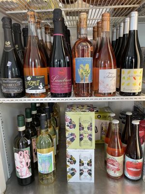 Curated selection of beers and wine, can be enjoyed on the deck or patio. All are checked to be vegan. Many are biodynamic, organic, women owned, or local    at Salt and Pepper Social in Newcastle