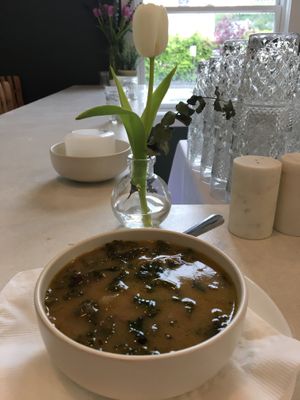 Creamy French Lentil soup  at Salt and Pepper Social in Newcastle