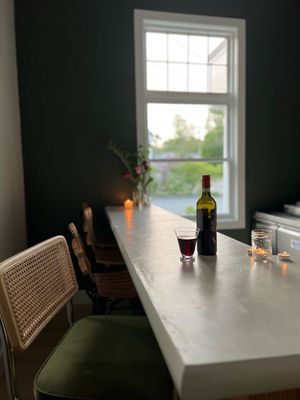 Indoor bar with seating for 8 at Salt and Pepper Social in Newcastle