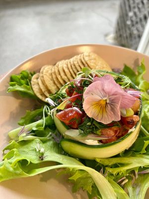 Watermelon tartare at Salt and Pepper Social in Newcastle