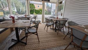 Small enclosed porch, nice and comfy at Salt and Pepper Social in Newcastle