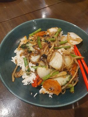 Vegetables in black bean sauce (vegan and gluten free) at WowYauChow - temporarily closed in Swinton