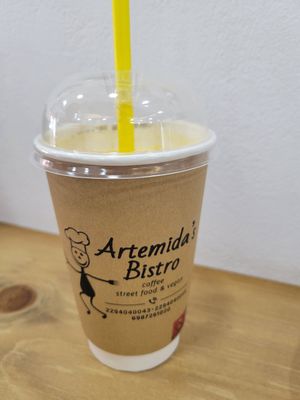 Fresh squeezed orange juice at Artemidas Bistro in Artemida