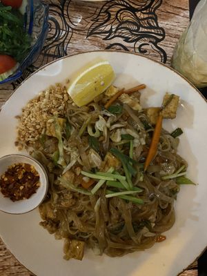 Vegan Pad Thai with tofu  at Roy Thai Street Food in Mellieha