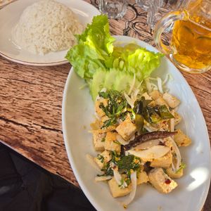 Tofu larb, had fish sauce in it 😪 at Roy Thai Street Food in Mellieha