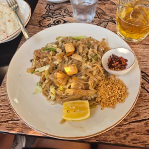 Pad thai which was hopefully vegan at Roy Thai Street Food in Mellieha