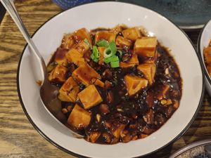 Tofu with mushrooms at Shanghai Kitchen in Marseille