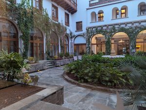 Courtyard you pass as you walk to the toilets at Papa Negra in Tenerife