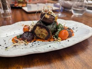 Stuffed courgette main at Papa Negra in Tenerife