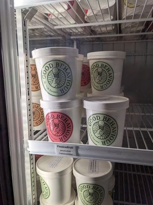 Vegan passionfruit ice cream $12 at Good Behaviour in Toronto