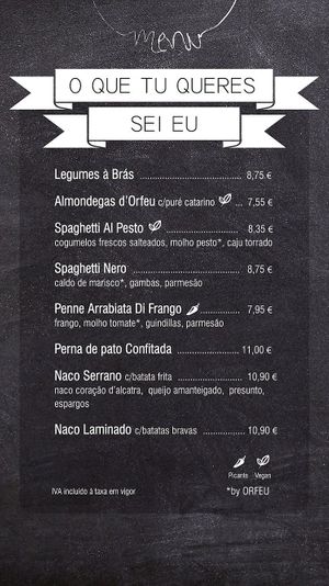 Esparguete e almôndegas vegan  at Pizzaria Orfeu in Guimaraes
