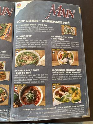 Menu  at Tu Vietnamese Street Food in Myrtleford