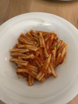 delicious vegan pasta! no substitutions needed. this is the Šurle Pomodoro  at PIZZERIA OLIVA in Dubrovnik