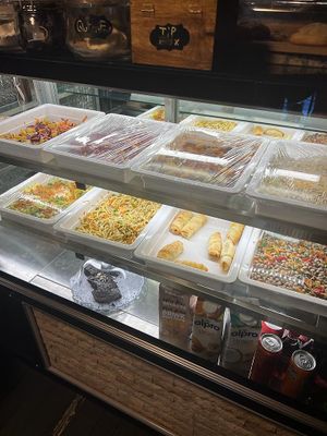 Selection of salads on offer  at Wegain in Istanbul
