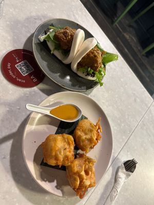 Plant based rendang bao and buttered tofu  at Sendok Garpu in Brisbane