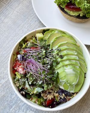 Quinoa bowl with avocado. Huge portion, rich taste. at Dzen of Food in Yerevan