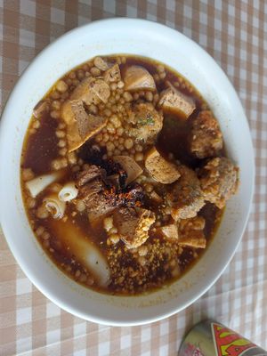 Guay jap soup at Raan Nittaya Ahaan Jey - ร้านนิตย์ อาหารเจ in Chiang Mai