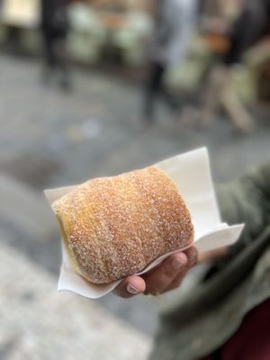 Classic is vegan (topped with cinnamon/sugar). They also have fruit toppings that are vegan.   at Sweet Dreams - Karlova - Maybe closed in Prague