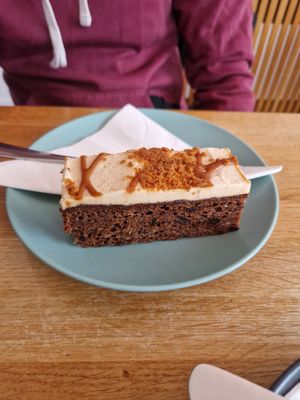 Biscoff cake at Yellow Wood Cafe in Beeston
