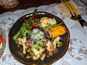 Steak on another visit, extra corn at Sum 숨 in Jeju