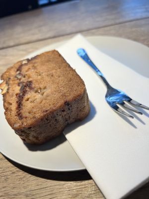 Vegan apple and cinnamon cake. Had a superb oat latte too.   at Coffee Company - Oude Doelenstraat in Amsterdam