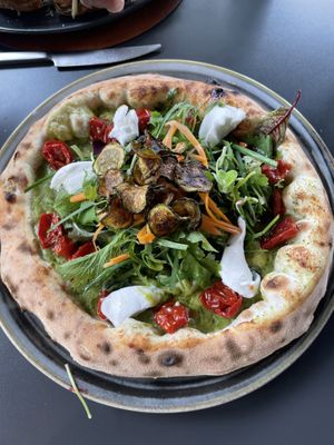 La pizza veggie vs vegana ¡TOP!  at Turonda in Ortisei