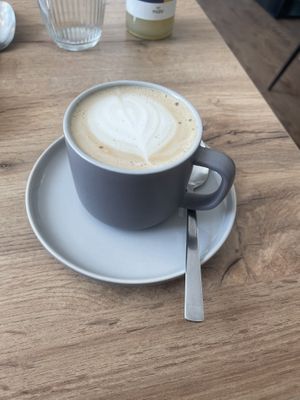 Cappucchino, also available decaf and vegan  at Klaver in Hannover